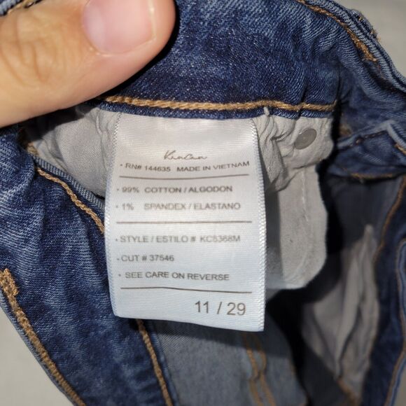 Kancan Jeans Womens Sz 11/29 Distressed Medium Wash University College School - Picture 14 of 16